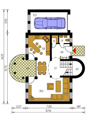 Floor plan of ground floor - HORIZONT 60